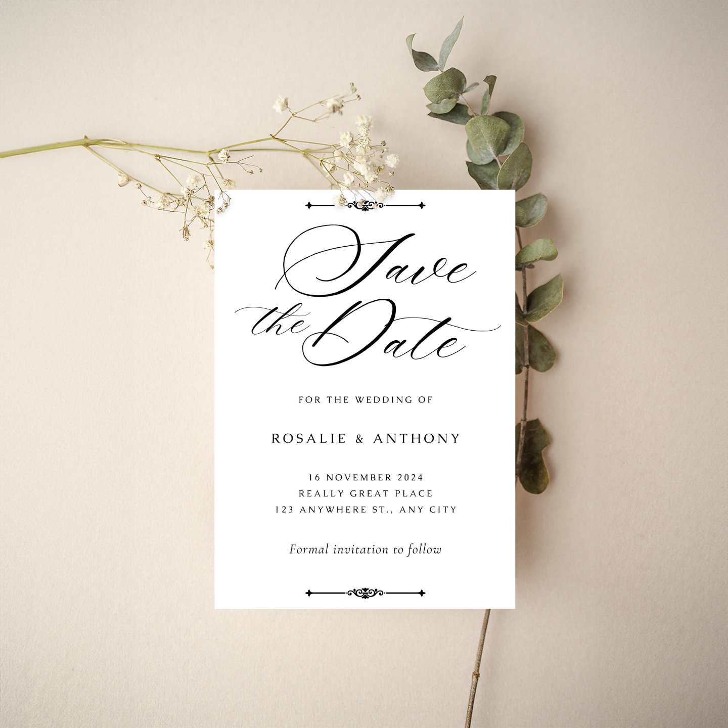 Save the Date - Modern Minimal Style 1