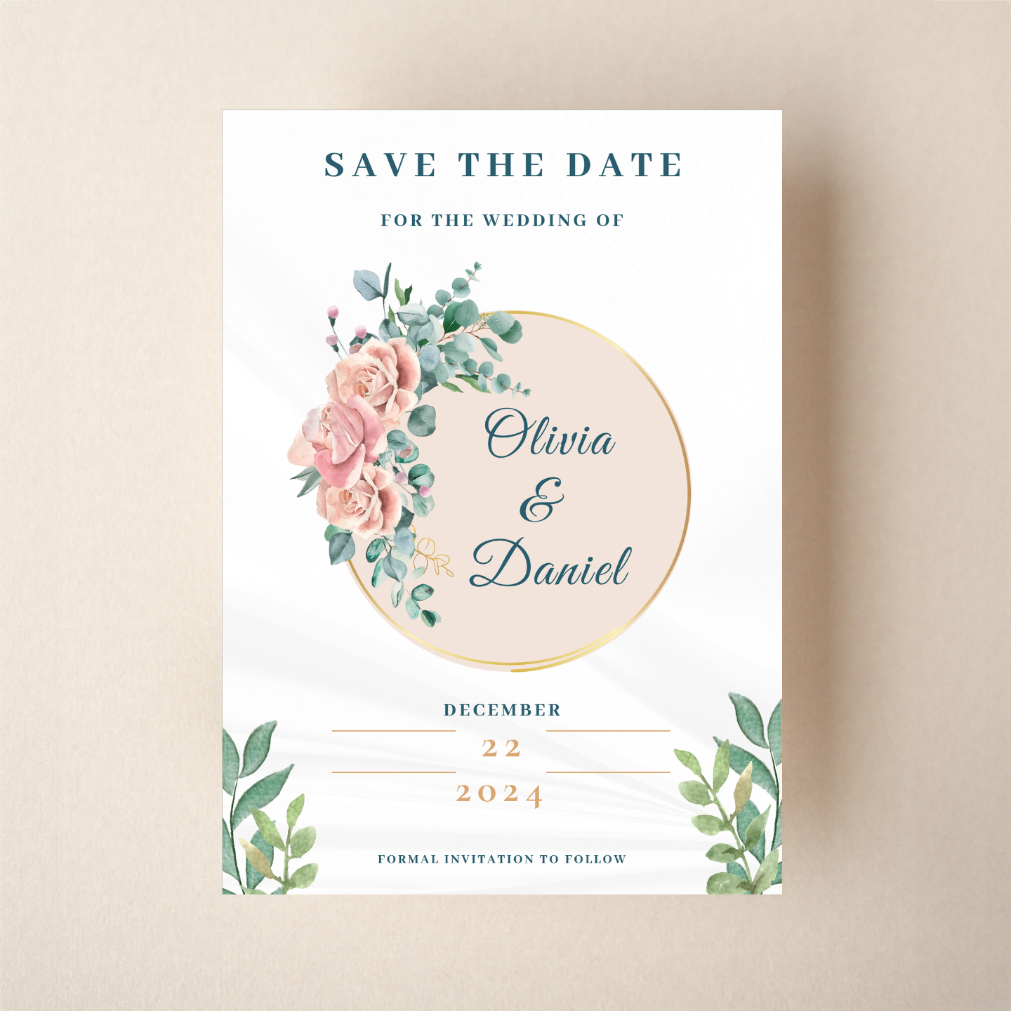 Save the Date - Floral Style 1