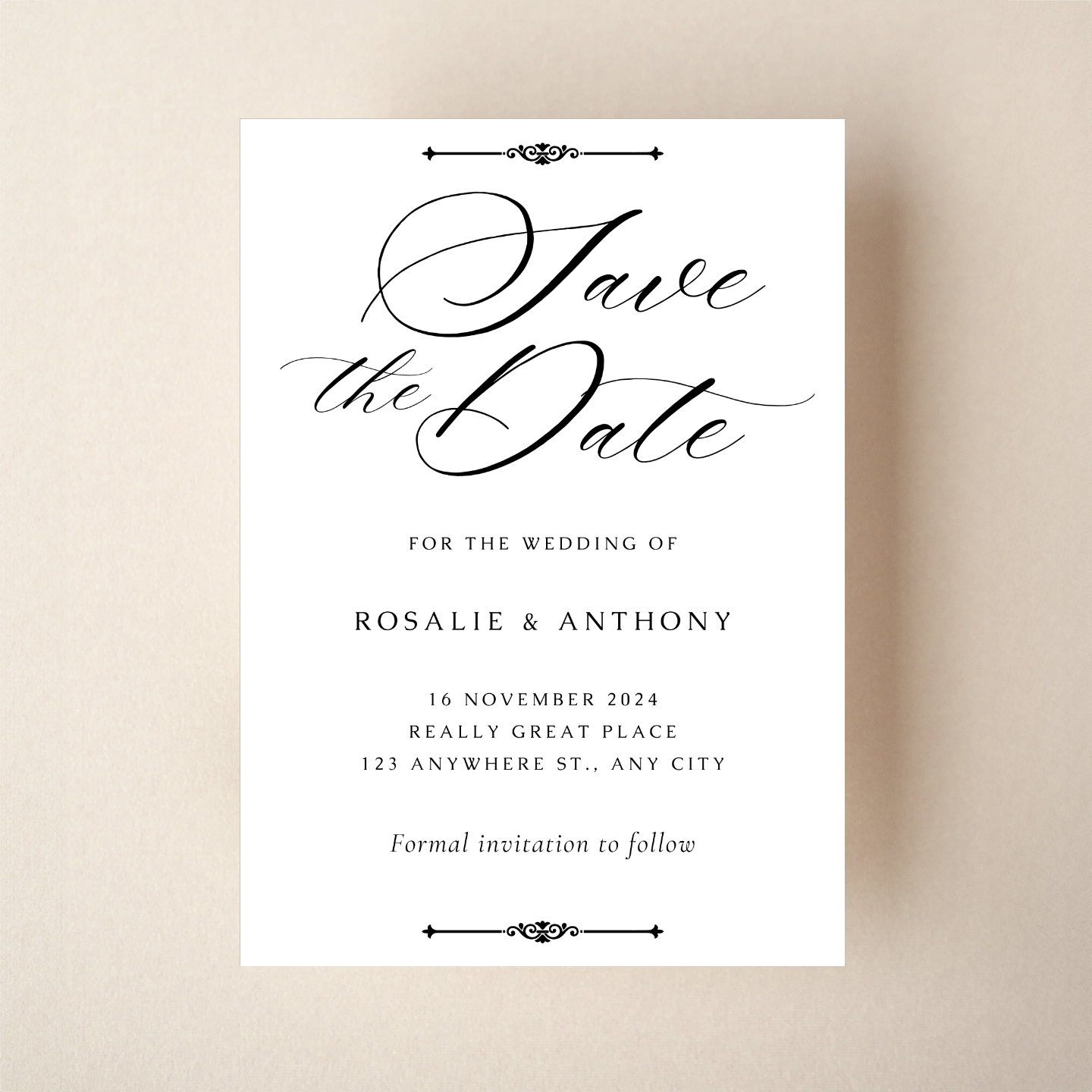 Save the Date - Modern Minimal Style 1