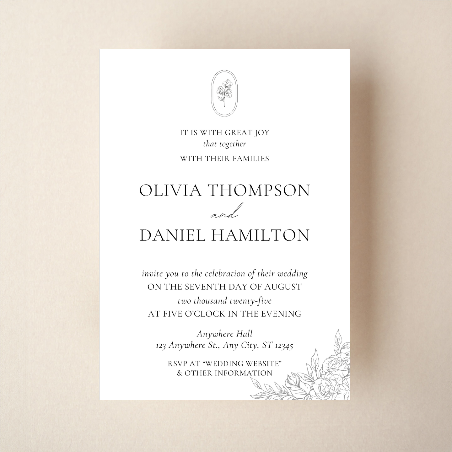 Invitation - Modern Minimal Style 1