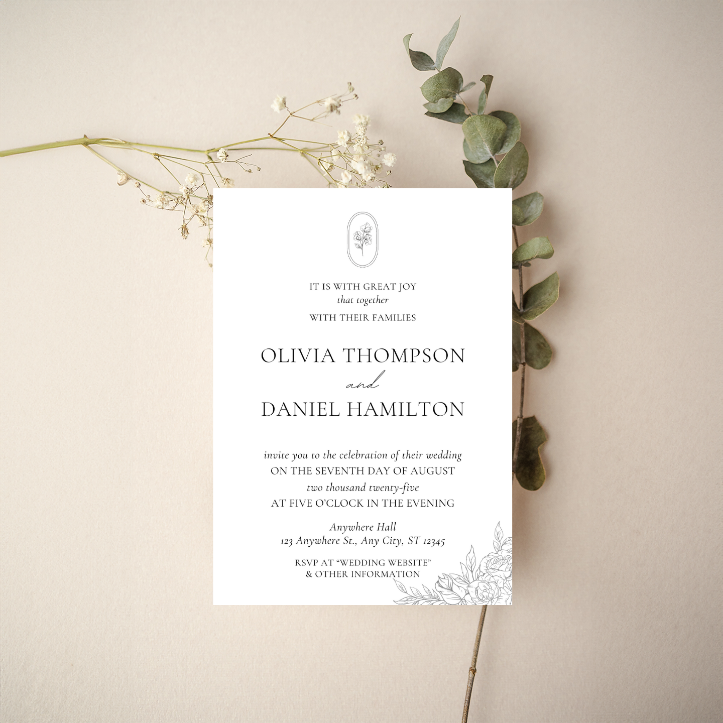 Invitation - Modern Minimal Style 1