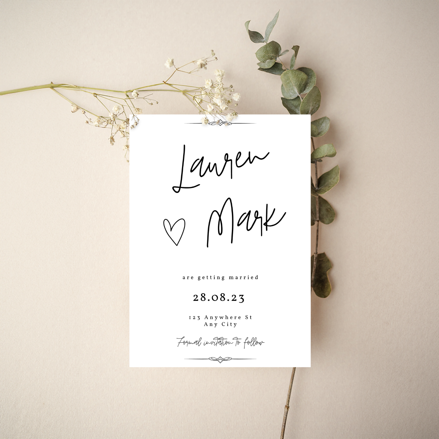 Save the Date - Modern Minimal Style 2