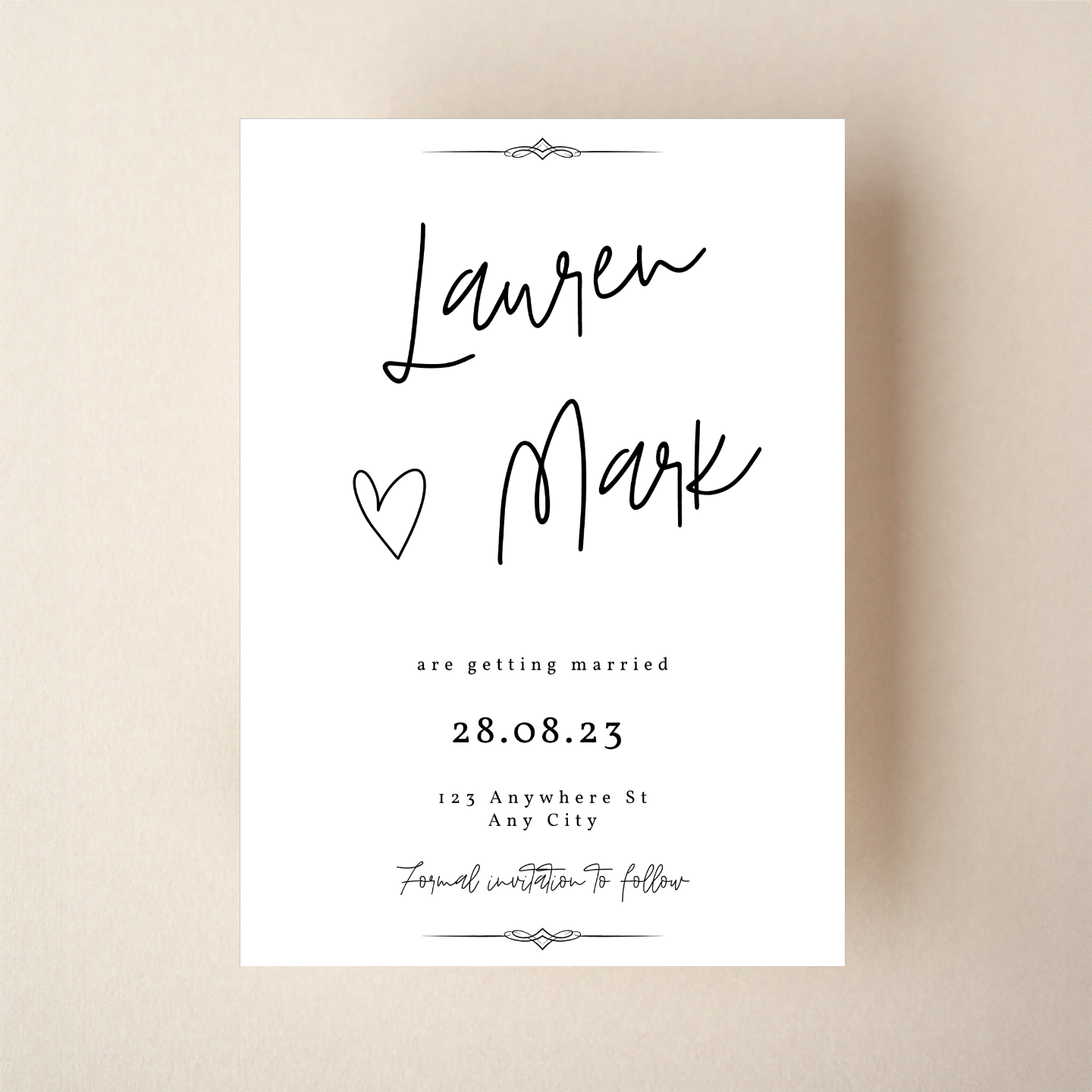 Save the Date - Modern Minimal Style 2