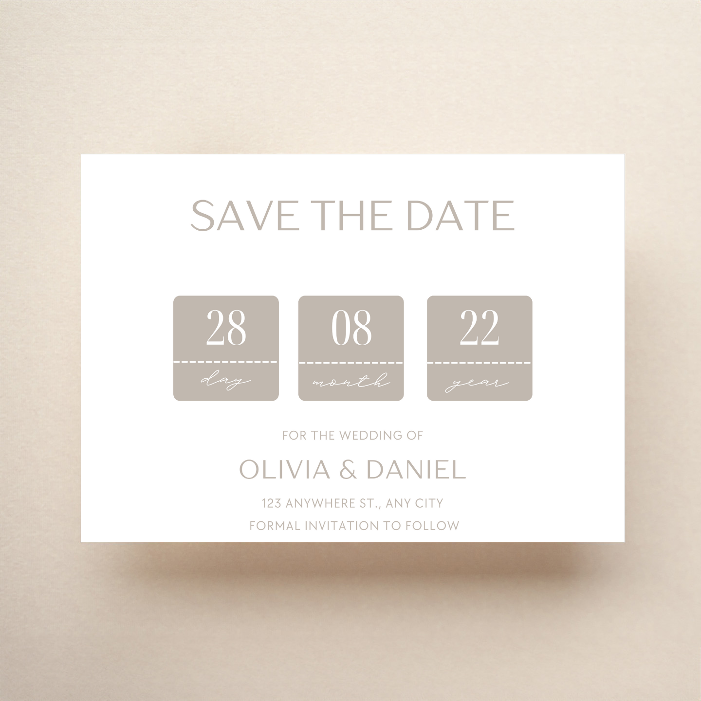 Save the Date - Modern Minimal Style 4