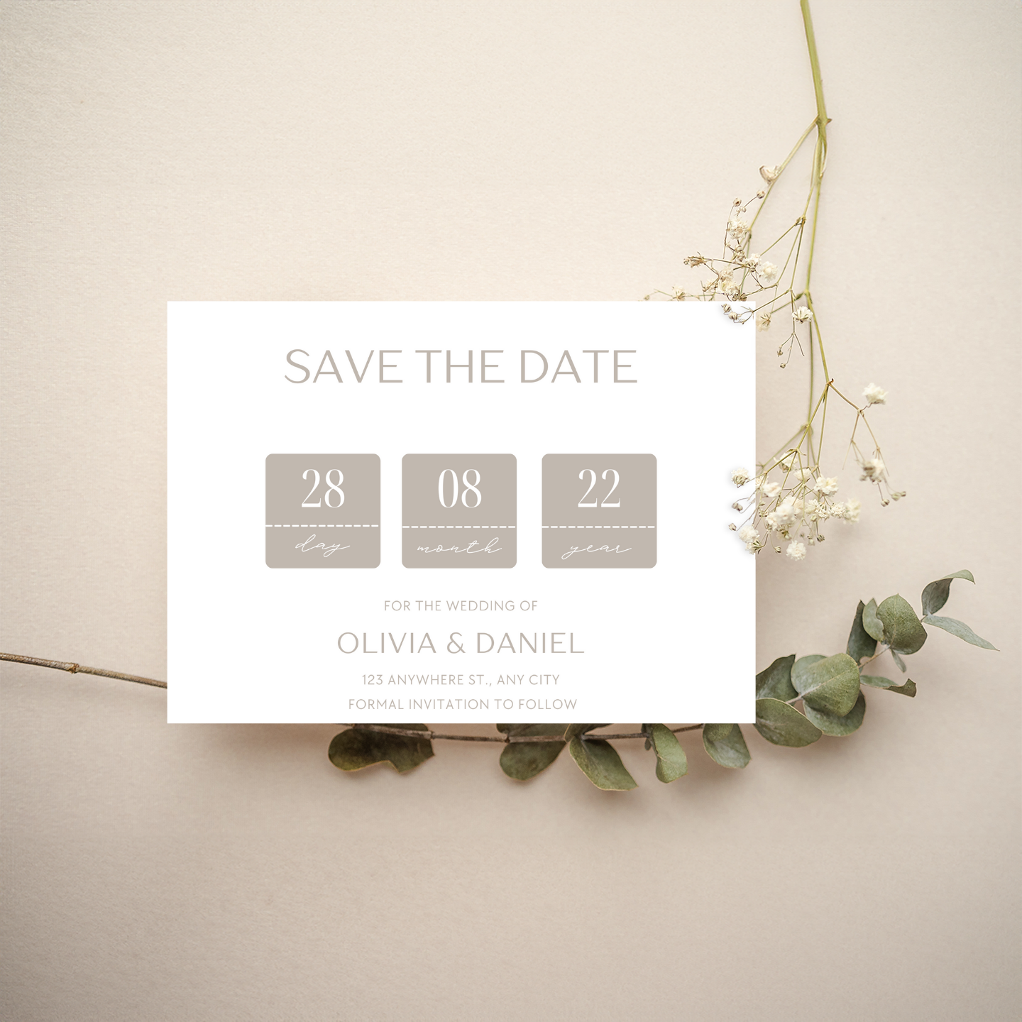 Save the Date - Modern Minimal Style 4
