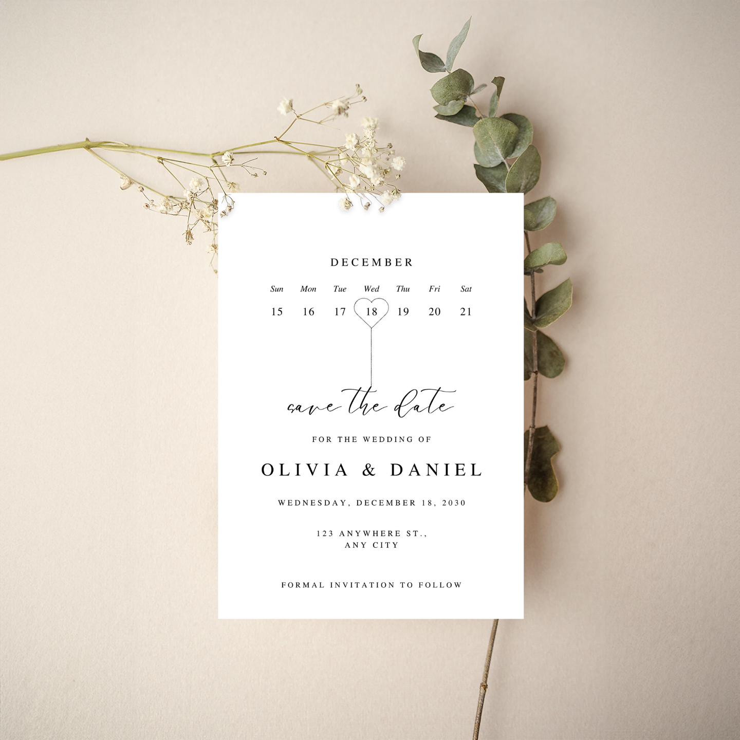 Save the Date - Modern Minimal Style 5