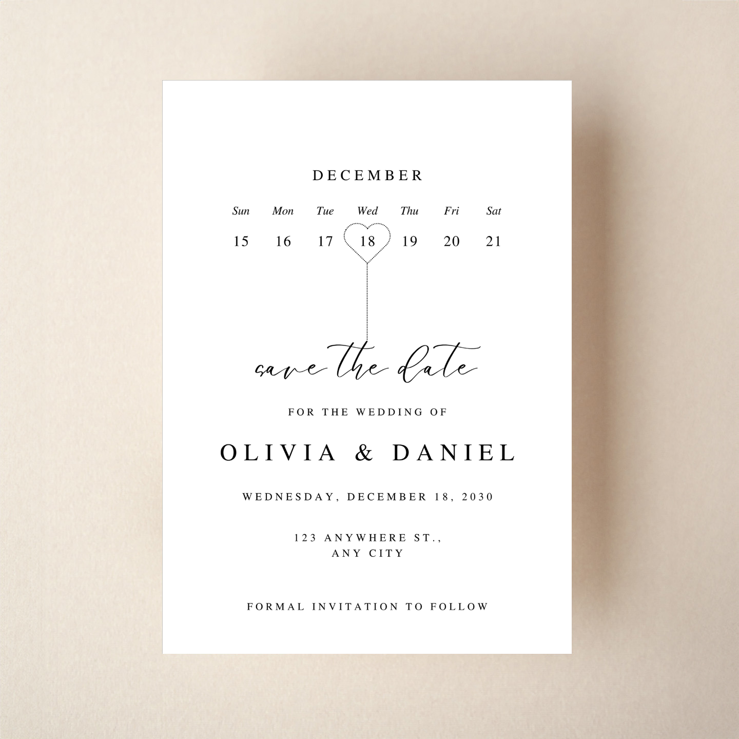 Save the Date - Modern Minimal Style 5