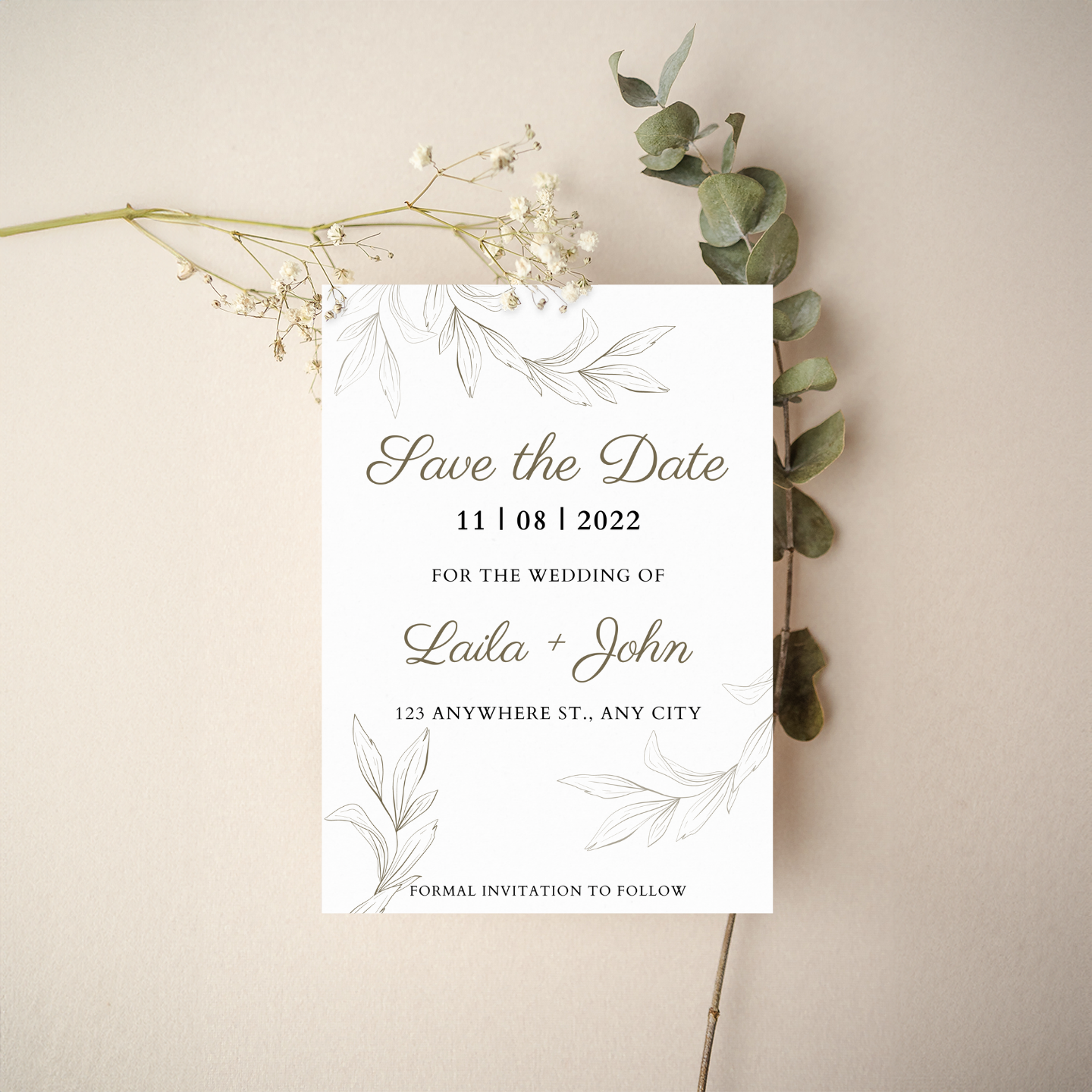 Save the Date - Modern Minimal Style 3