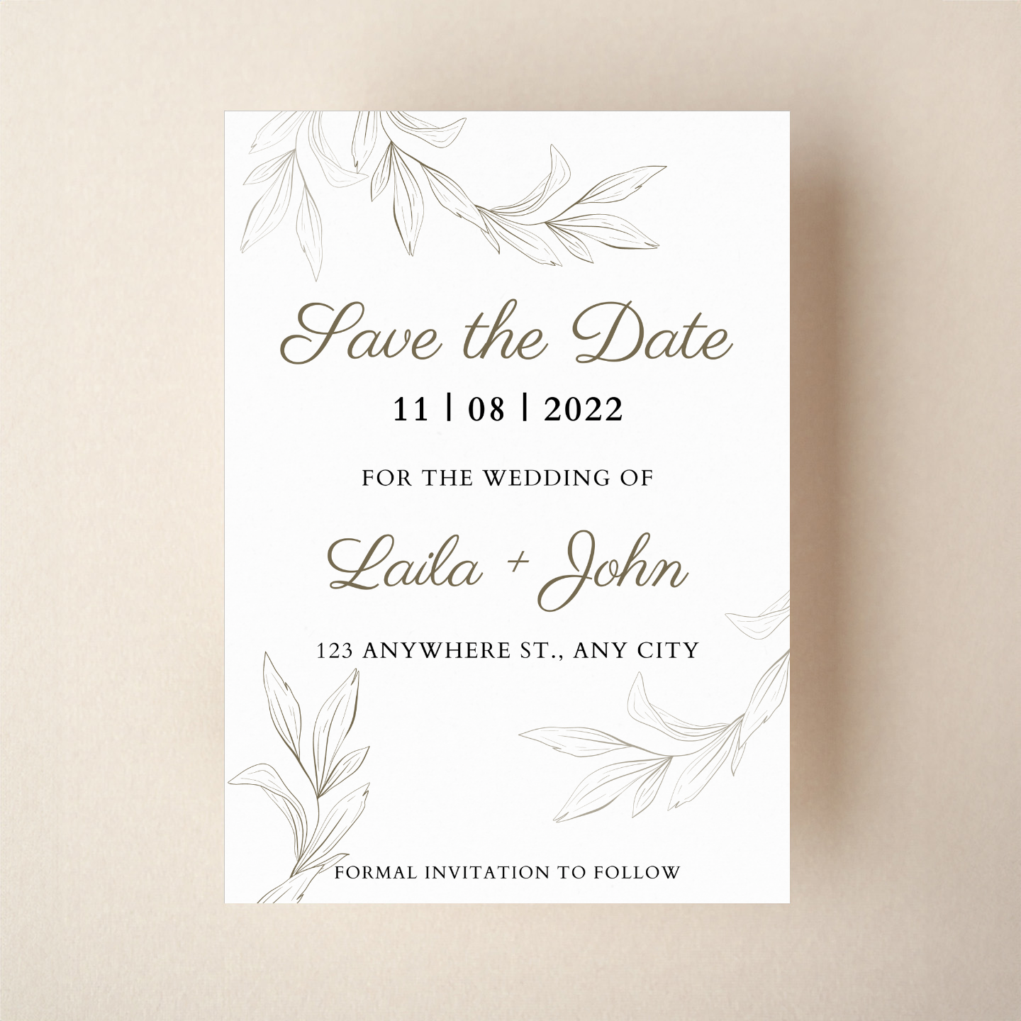 Save the Date - Modern Minimal Style 3